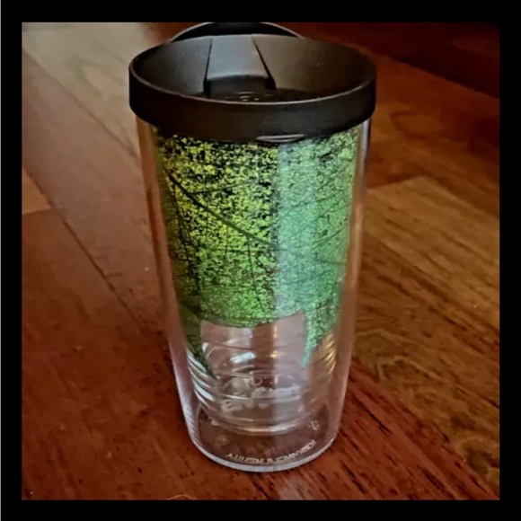 Tervis Tumbler Green Leaves Recycled 16 Oz Brown Lid Go Green Save The Earth - Picture 5 of 11